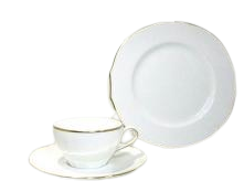 リチャードジノリ　【ボルドオロ】　マイタイム(ティーカップ&ソーサー,20cmプレート)　