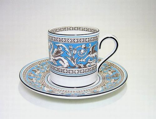 ウェッジウッド　【フロレンティーンターコイズ】　ボンド　エスプレッソ　コーヒーカップ&ソーサー　 　